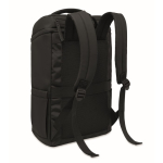 PU-Laptoprucksack mit RPET-Futter und Fach für 15 Zoll farbe schwarz zweite Ansicht