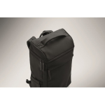 PU-Laptoprucksack mit RPET-Futter und Fach für 15 Zoll farbe schwarz drittes Detailbild