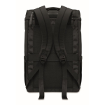 PU-Laptoprucksack mit RPET-Futter und Fach für 15 Zoll farbe schwarz