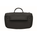 PU-Laptoprucksack mit RPET-Futter und Fach für 15 Zoll farbe schwarz