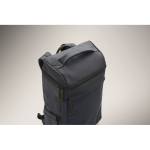 PU-Laptoprucksack mit RPET-Futter und Fach für 15 Zoll farbe marineblau drittes Detailbild