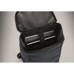 PU-Laptoprucksack mit RPET-Futter und Fach für 15 Zoll farbe marineblau sechstes Detailbild