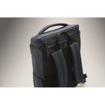 PU-Laptoprucksack mit RPET-Futter und Fach für 15 Zoll farbe marineblau siebtes Detailbild