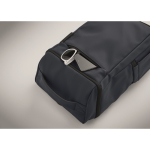 PU-Laptoprucksack mit RPET-Futter und Fach für 15 Zoll farbe marineblau achtes Detailbild