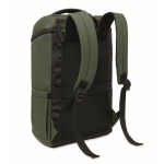 PU-Laptoprucksack mit RPET-Futter und Fach für 15 Zoll farbe dunkelgrün zweite Ansicht