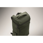PU-Laptoprucksack mit RPET-Futter und Fach für 15 Zoll farbe dunkelgrün drittes Detailbild