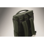 PU-Laptoprucksack mit RPET-Futter und Fach für 15 Zoll farbe dunkelgrün siebtes Detailbild
