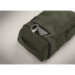 PU-Laptoprucksack mit RPET-Futter und Fach für 15 Zoll farbe dunkelgrün achtes Detailbild