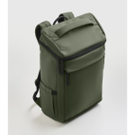 PU-Laptoprucksack mit RPET-Futter und Fach für 15 Zoll farbe dunkelgrün Detailbild