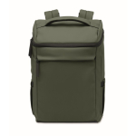 PU-Laptoprucksack mit RPET-Futter und Fach für 15 Zoll farbe dunkelgrün zehnte Ansicht