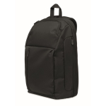 Urbaner RPET-Rucksack mit gepolstertem Fach für 15-Zoll-Laptop farbe schwarz zweite Ansicht