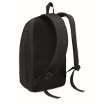 Urbaner RPET-Rucksack mit gepolstertem Fach für 15-Zoll-Laptop farbe schwarz dritte Ansicht