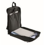 Urbaner RPET-Rucksack mit gepolstertem Fach für 15-Zoll-Laptop farbe schwarz vierte Ansicht