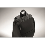 Urbaner RPET-Rucksack mit gepolstertem Fach für 15-Zoll-Laptop farbe schwarz fünftes Detailbild