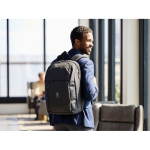Urbaner RPET-Rucksack mit gepolstertem Fach für 15-Zoll-Laptop farbe schwarz Stimmungsbild Hauptansicht
