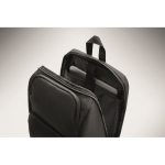 Urbaner RPET-Rucksack mit gepolstertem Fach für 15-Zoll-Laptop farbe schwarz sechstes Detailbild