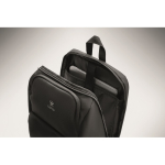 Urbaner RPET-Rucksack mit gepolstertem Fach für 15-Zoll-Laptop farbe schwarz Hauptansicht