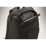 Urbaner RPET-Rucksack mit gepolstertem Fach für 15-Zoll-Laptop farbe schwarz Detailbild