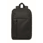 Urbaner RPET-Rucksack mit gepolstertem Fach für 15-Zoll-Laptop farbe schwarz