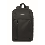 Urbaner RPET-Rucksack mit gepolstertem Fach für 15-Zoll-Laptop farbe schwarz Hauptansicht
