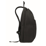 Urbaner RPET-Rucksack mit gepolstertem Fach für 15-Zoll-Laptop farbe schwarz