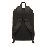 Urbaner RPET-Rucksack mit gepolstertem Fach für 15-Zoll-Laptop farbe schwarz