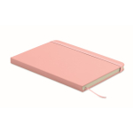 A5-Notizbuch mit festem Einband aus recyceltem Kunstleder, linierte Seiten farbe rosa