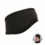 Weiches Fleece-Stirnband für Kälte 280 g/m² farbe schwarz
