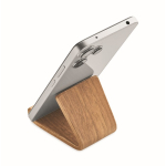 Handyhalter aus Walnuss- und Pappelholz für den Schreibtisch farbe holzton dritte Ansicht