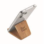 Handyhalter aus Walnuss- und Pappelholz für den Schreibtisch farbe holzton Hauptansicht dritte Ansicht