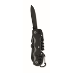 Multifunktionsmesser aus Aluminium und Edelstahl. 13-in-1 mit Etui farbe schwarz zweite Ansicht