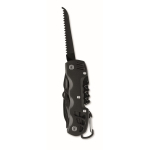 Multifunktionsmesser aus Aluminium und Edelstahl. 13-in-1 mit Etui farbe schwarz dritte Ansicht