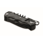 Multifunktionsmesser aus Aluminium und Edelstahl. 13-in-1 mit Etui farbe schwarz vierte Ansicht