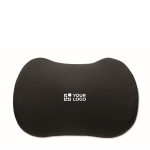 Ergonomisches Memory-Schaumkissen zur Lendenstütze farbe schwarz Ansicht mit Druckbereich
