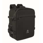 Reiserucksack aus RPET-Polyester mit Laptopfach 20 L farbe schwarz zweite Hauptansicht