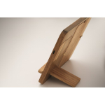 Kabelloses Ladegerät aus Holz mit Handyhalter und Bilderrahmen farbe holzton viertes Detailbild
