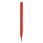Kugelschreiber aus recyceltem Aluminium mit verchromtem Clip und blauer Tinte farbe rot fünfte Ansicht
