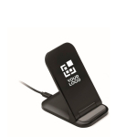 Faltbarer kabelloser Ladeständer für Mobiltelefon und USB-C-Laden 15 W farbe schwarz Ansicht mit Druckbereich