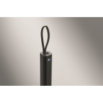 Powerbank aus recyceltem Aluminium mit Anzeige und Kabel, 5.000 mAh farbe schwarz drittes Detailbild