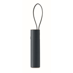 Powerbank aus recyceltem Aluminium mit Anzeige und Kabel, 5.000 mAh farbe marineblau achte Ansicht