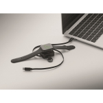 Einziehbares 100-W-USB-C-Kabel mit Schlüsselanhänger und Schnellladefunktion farbe schwarz sechste Ansicht