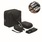 3-in-1-Notfallset mit AM/FM-Radio und LED-Taschenlampe in Kühltasche farbe schwarz zweite Ansicht