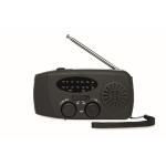 3-in-1-Notfallset mit AM/FM-Radio und LED-Taschenlampe in Kühltasche farbe schwarz vierte Ansicht