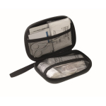 3-in-1-Notfallset mit AM/FM-Radio und LED-Taschenlampe in Kühltasche farbe schwarz