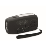 3-in-1-Notfallset mit AM/FM-Radio und LED-Taschenlampe in Kühltasche farbe schwarz