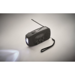3-in-1-Notfallset mit AM/FM-Radio und LED-Taschenlampe in Kühltasche farbe schwarz Detailbild