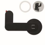 Magnetische Handyhalterung aus Aluminium mit Metallring farbe schwarz