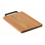Schneidebrett aus Akazienholz mit Edelstahlgriff farbe holzton