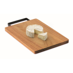 Schneidebrett aus Akazienholz mit Edelstahlgriff farbe holzton dritte Ansicht