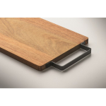 Schneidebrett aus Akazienholz mit Edelstahlgriff farbe holzton fünftes Detailbild